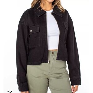 Celebrity Pink Black Jean Jacket